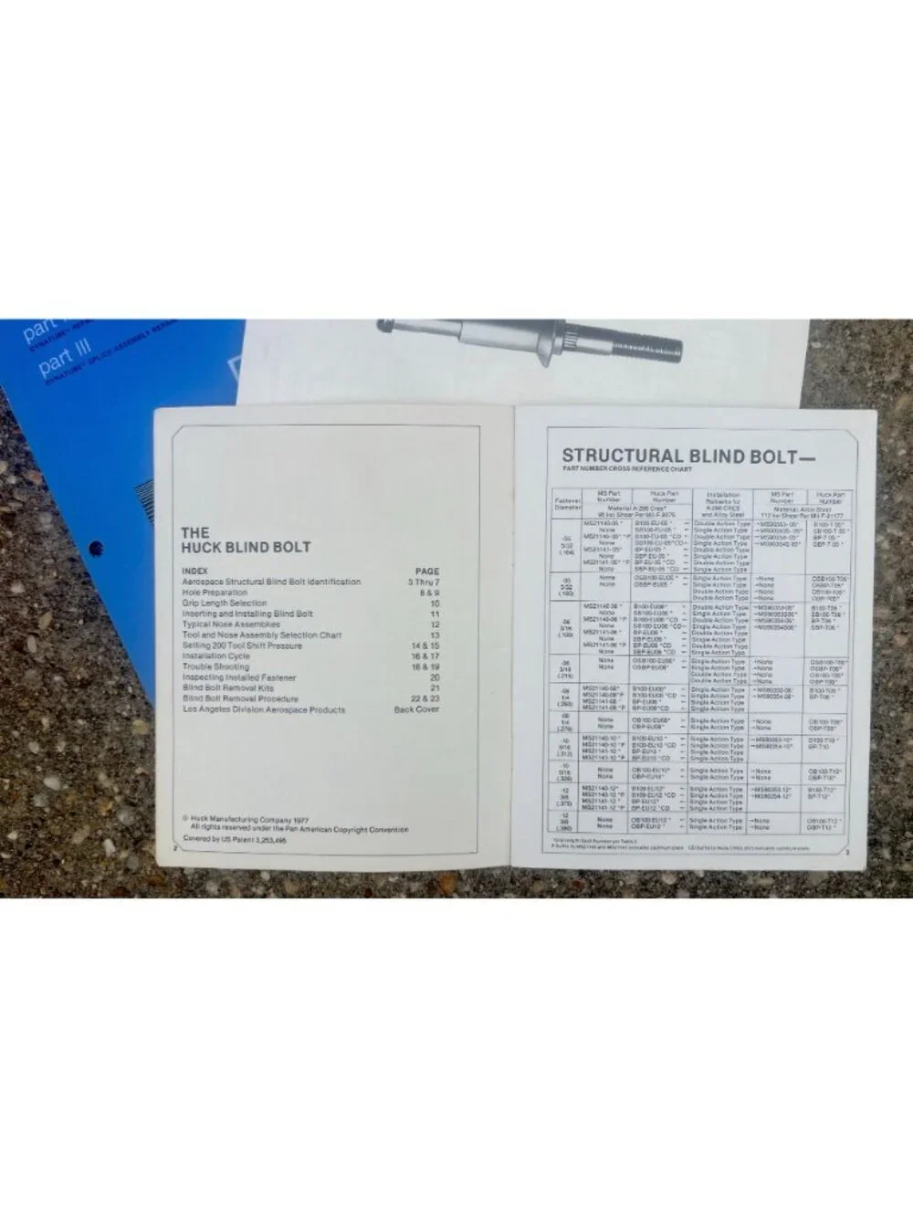 1970s Huck Resistoflex Aerospace Dynatube Blind Bolt Manual Brochure Lot